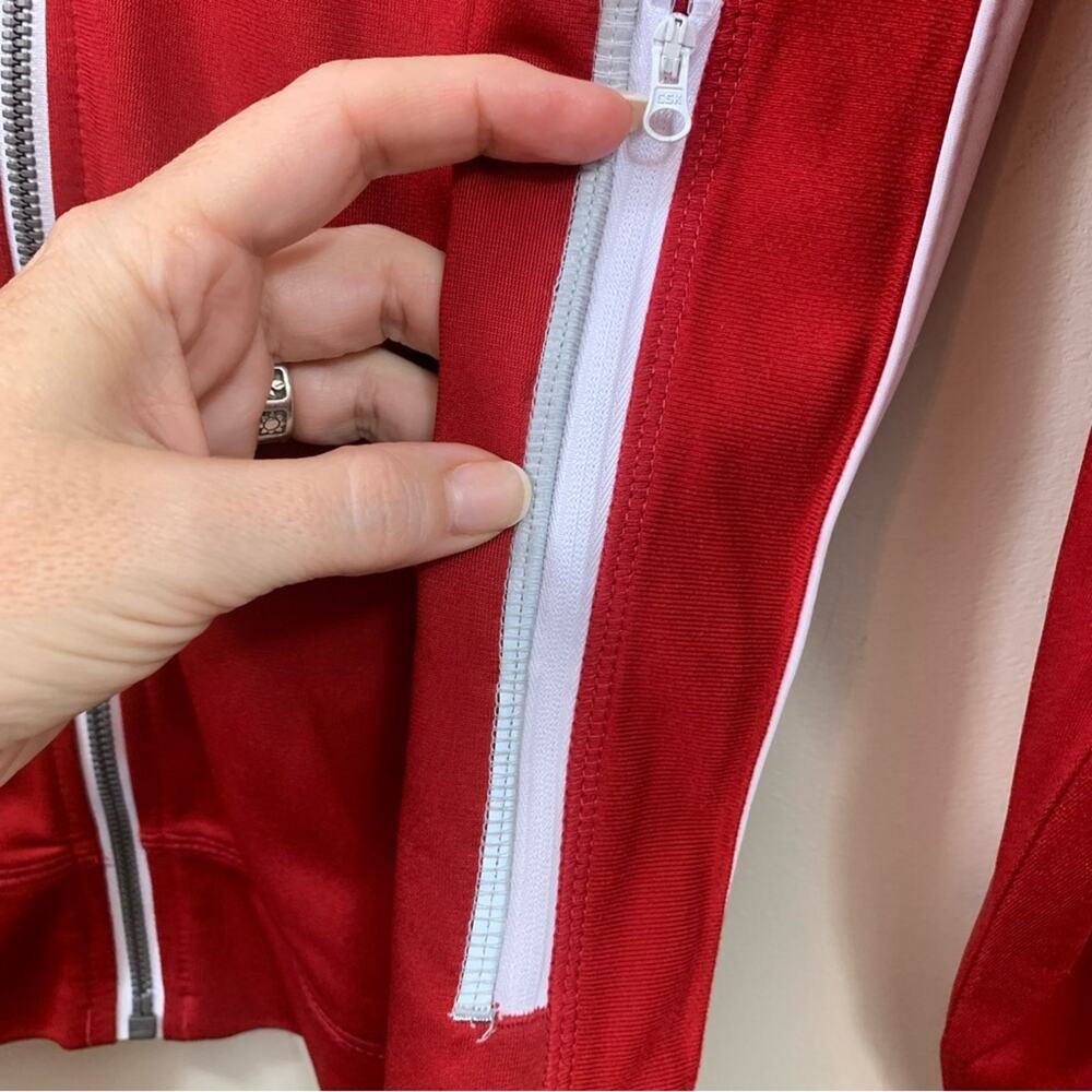 Adidas Utility Zip-up Red/White Jacket - Picture 5 of 9